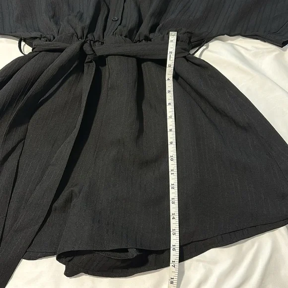 SHEIN Black Button-Up Romper - Picture 8 of 9